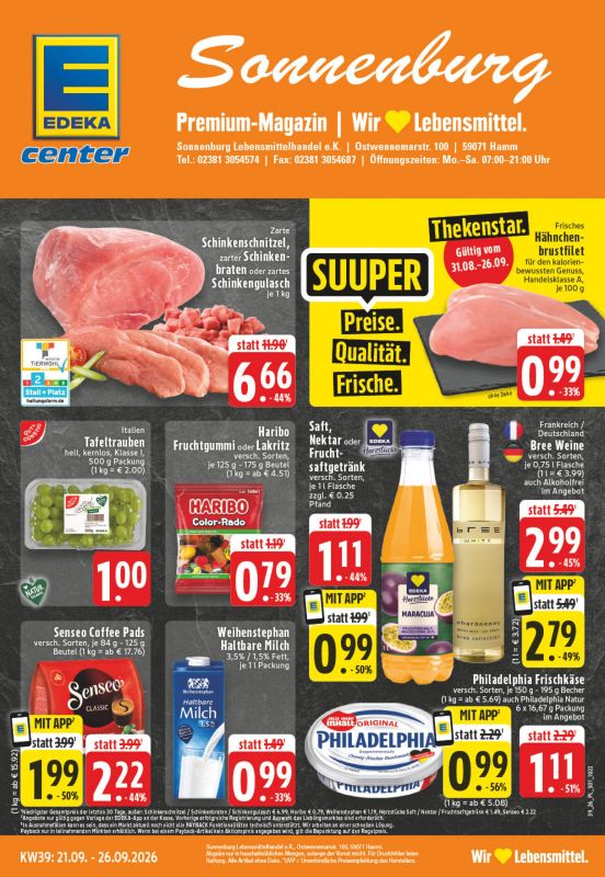 EDEKA Sonnenburg KW39/2026 Titelblatt
